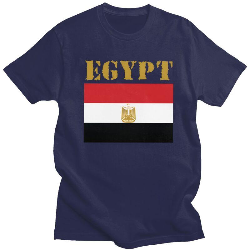 Custom Egypt Flag T Shirt for Men 100 Cotton Tshirt Leisure Tee Short Sleeves Tshirt