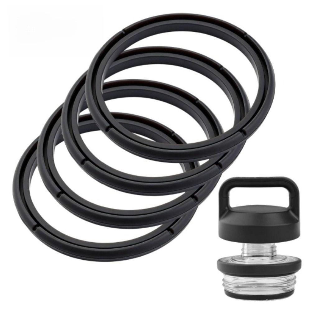 4Pcs Black Water Bottle Gaskets Leakproof Cup Lid Gaskets Water Bottle Accessories 4Pcs