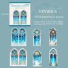 12Pcs/Pack Retro Gate Stickers Decorative Scrapbooking Collage Materials Vintage Gates Decals for Journal Craft Making