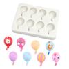 Practical Silicone Balloon Fondant Moulds Durable Silicone Cake Moulds with Balloon Pattern for Baking Enthusiasts