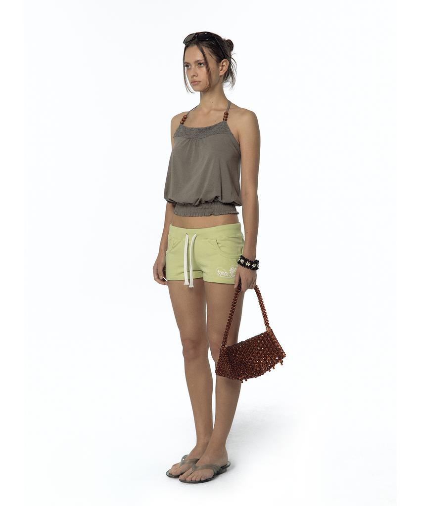 Kasiko Bold Low-Rise Shorts Lime
