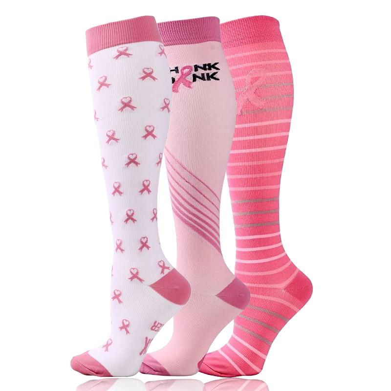 58 stylů 3 páry/balení Kompresní podkolenky 30 mmHg Ženy Muži Sportovní podkolenky Edém Cukrovka Křečové žíly Běžecké podkolenky