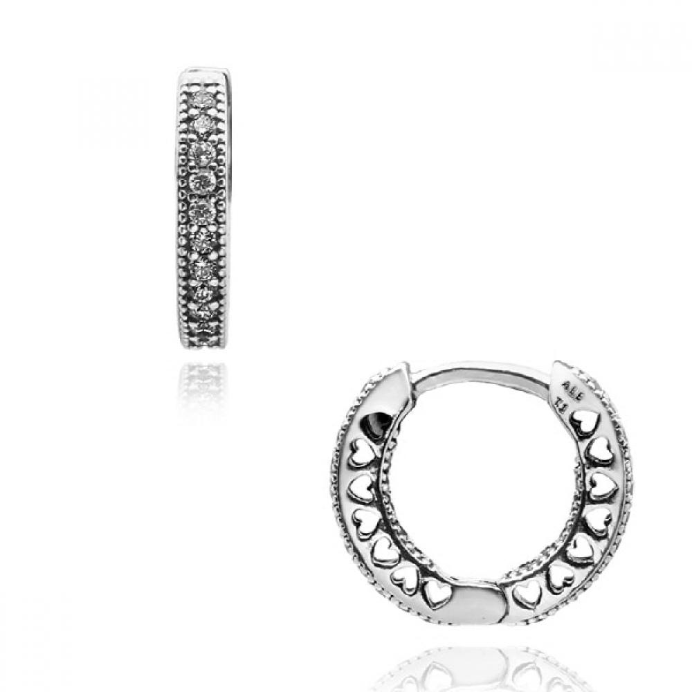 

Pandora Pave Hoop Silver Earrings 296317cz 296317CZ