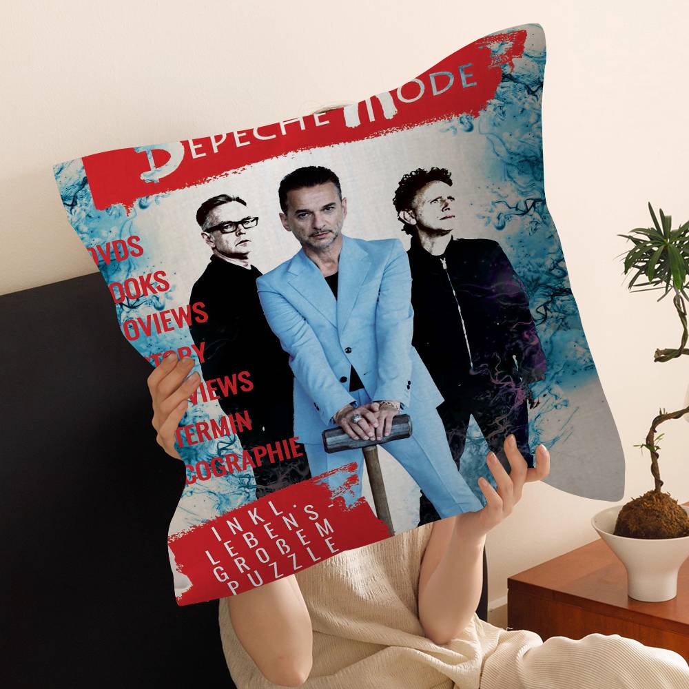 D-Depeche-M-Mode Singer Cushion Cover Inches Farmhouse Decor Home Throw Pillow Covers For Couch Decorations