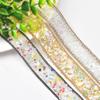 652F 1.1Yard Rhinestones Ribbon for Crafting Embellishment Sparkling Rhinestones Ribbon for Birthday Wedding Cake Decoration
