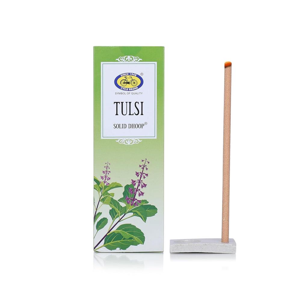 Cycle Pure Tulsi Fragrance Bambooless Solid Dhoop Sticks for Puja (50 Units, Set of 1) Eco Friendly Pack of 2