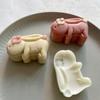 24TE Moon Cake Mould Cartoon Bunny Shaped DIY Baking Moulds for Mid-Autumn Festival