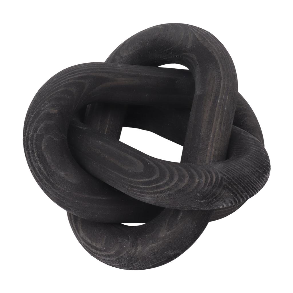 Dekoracyjny drewniany łańcuch 3 ogniwa drewniany łańcuch dekoracje do domu salonu kawiarni czarny