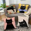 Cute Black Cat Pillow Case Square Pillow Bedroom Sofa Leisure Comfort Cushion Car Living Room Home Decoration 40X40