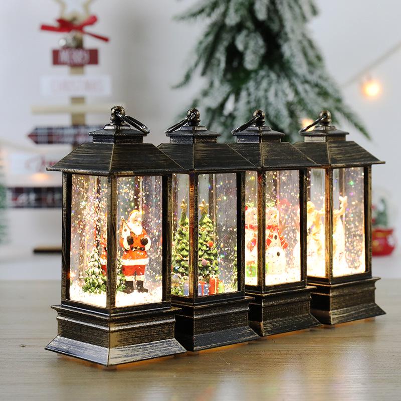 Christmas Santa Claus Crystal Lantern & Ornament