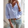 Fall Winter Women's Long Sleeve Shirt Elegant Commute Blouse Top for Casual Daily Office Wear