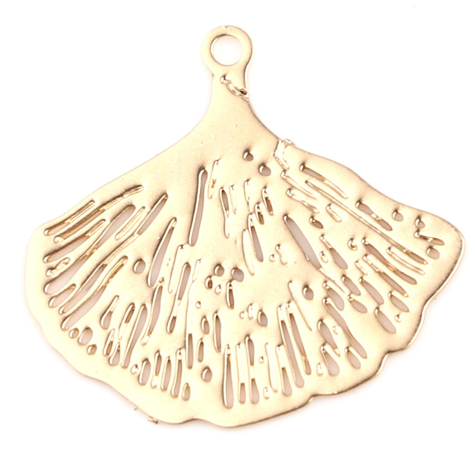 

20PCs Filigree Stamping Geometric Charms Pendant For DIY Jewelry Making Gingko Leaf Pendant Earrings DIY Findings 17mm x 16mm