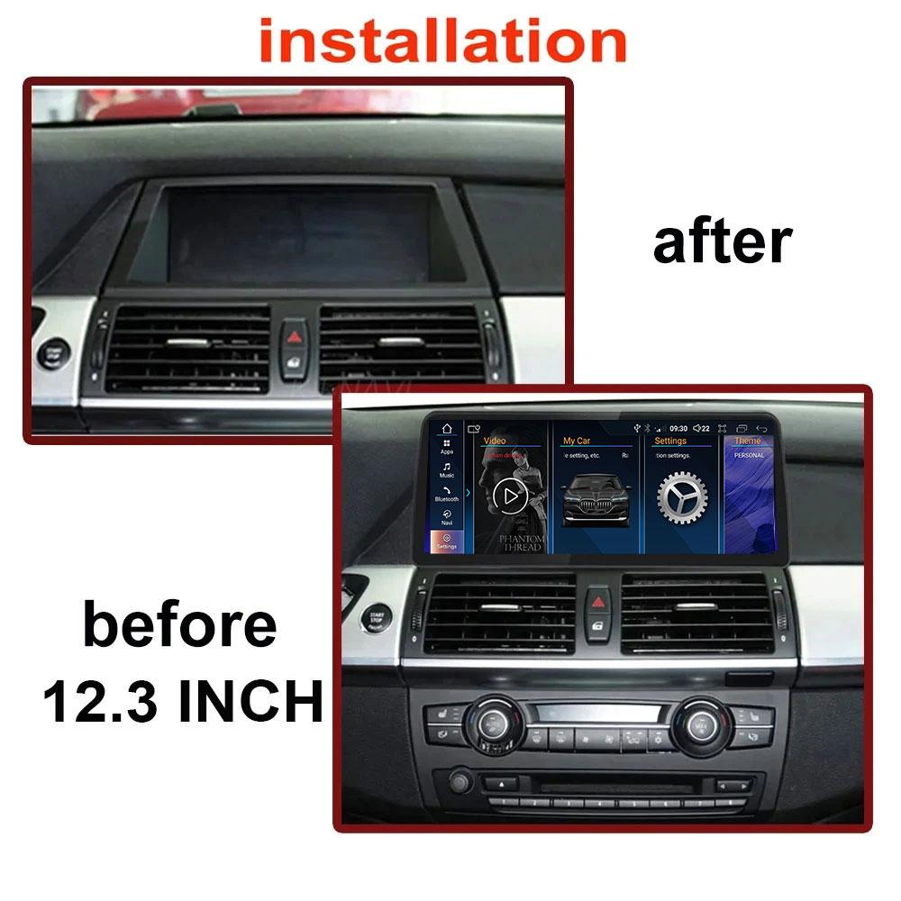 Android 14 For BMW X5 E70 X6 E71 CCC / CIC System IPS HD Touch Screen Car Video Player Multimedia Radio Stereo GPS Navigation
