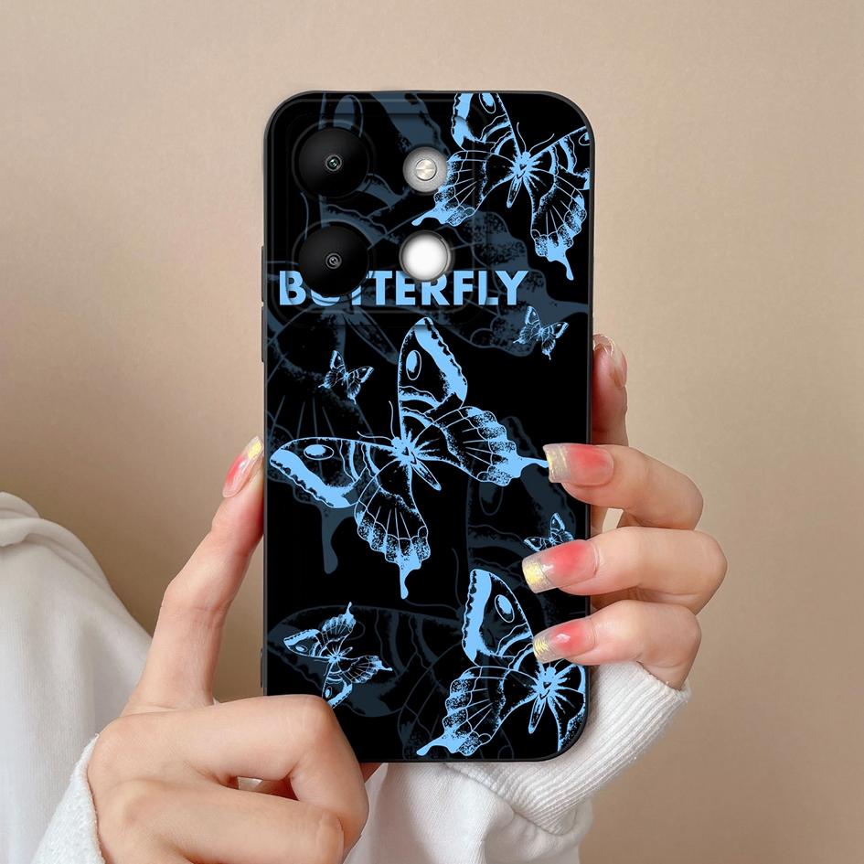 

Чехол для Infinix Smart 7 Plus Zero 30 Tecno Camon 20 Pro Spark 10 Pova 4 Чехол Матовый Жидкий Силикон Милый Мультяшный Узор Защитный Экран Телефона Оболочка Infinix Smart 7