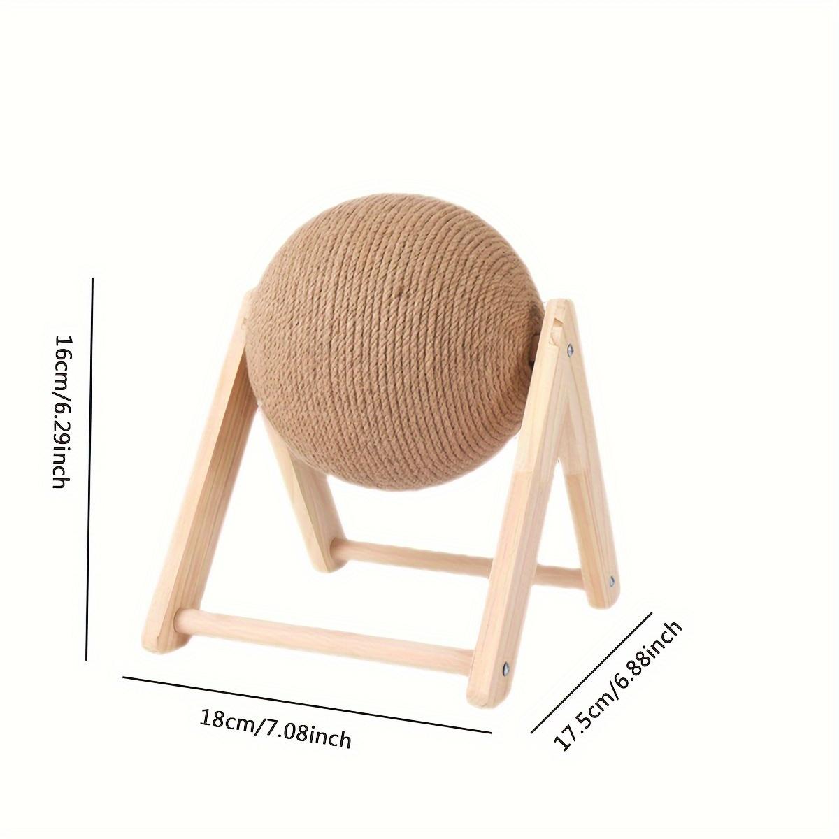 

1PC Cat Scratch Board Cat Toys Wooden Cat Scratch Ball Grinding Claw Hand Wrapped Sword Hemp Rope Cat Crawl Pet Supplies коричневый