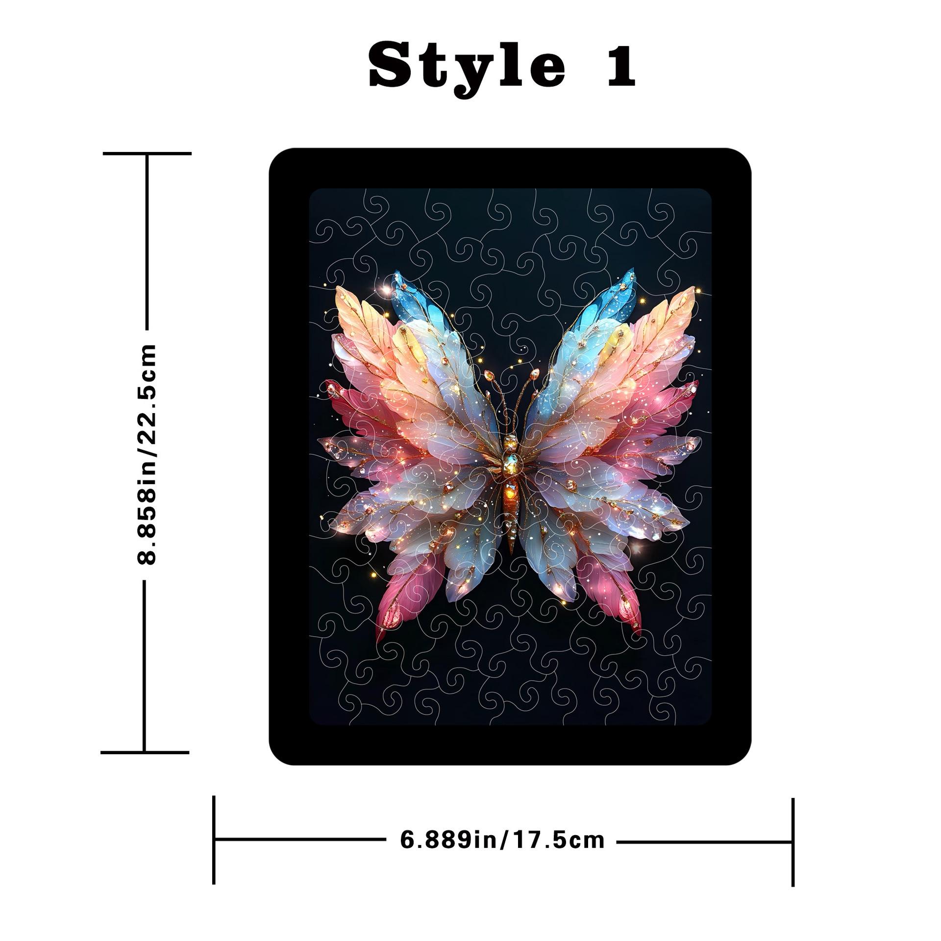 

Symphony Streamer Butterfly Puzzle Decorative Painting Ornament Original Translucent Acrylic Puzzle