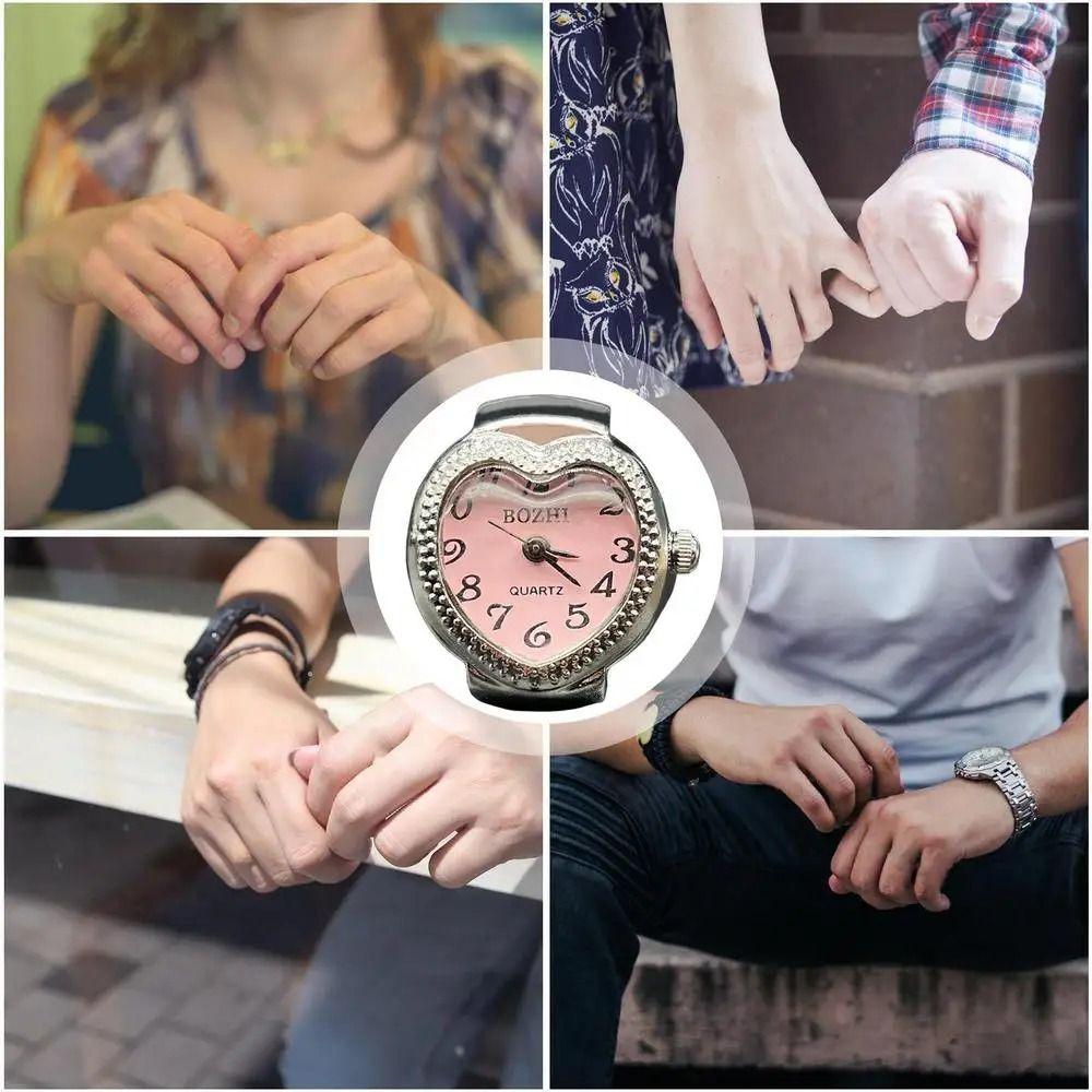 Punk Rings Jewelry Clock Vintage Finger Watch Ring Hip Hop Roman Quartz Watch  Women
