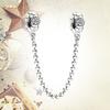 Sparkling Safety Chain Collection Charm Bead Charms Triple Clear Stone Safety Chain Safety Chain Clip Compatible With Authentic Bracelets Do It Yourse