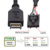 UC-175 30cm USB 3.1 Front Panel Header Male Type E to USB 2.0 Motherboard 4 Pin IDC Housing with Latch Cable