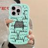 Case for iPhone 11 15 Plus 13 14 8 XR 16 Pro Max 17 Air 12 Soft Phone Cover Cartoon Cute Cat