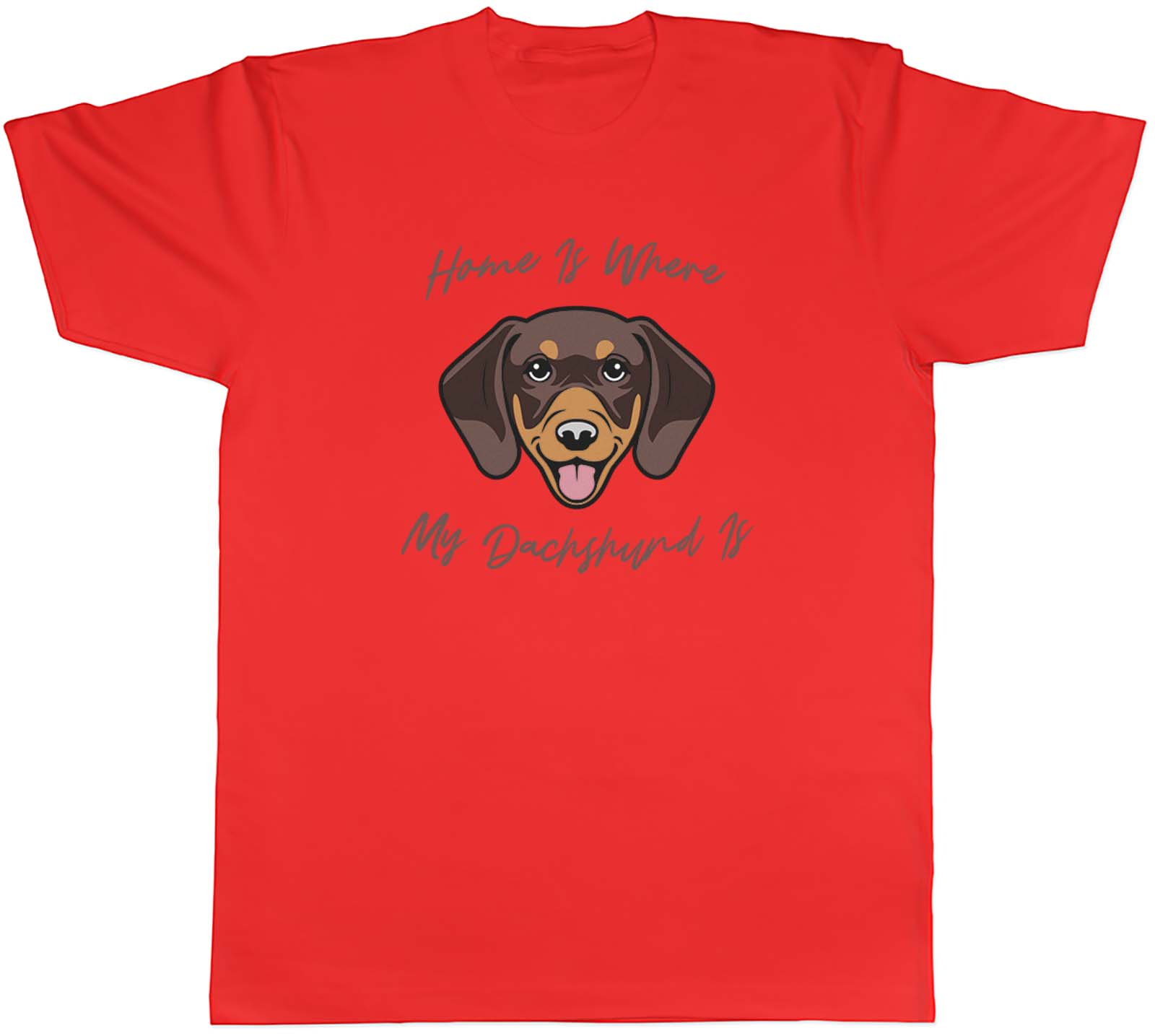 Pet Dog Lover Unisexs TShirt Home is where my Dachshund is Tee Gift S