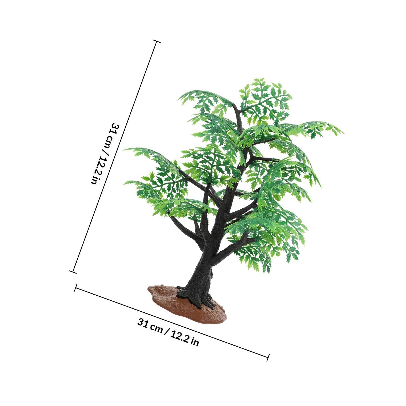 

Maple Leaf Decoration Sturdy Plastic Tree Shape Ornament Small Garden Decor Sand Table Micro Landscape DIY Garden Decor зелёный
