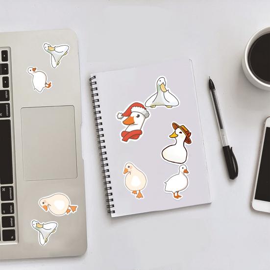 1 Set Stickers Cartoon Cute Colorful Duck Stickers Waterproof Car Decals for Kids Laptops Skateboards Suitcases