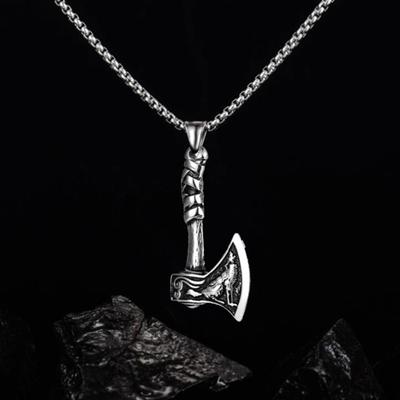 3Pcs Viking Necklace Viking Hammer Spearhead Ax Necklace Nordic Pendant Jewelry Amulet