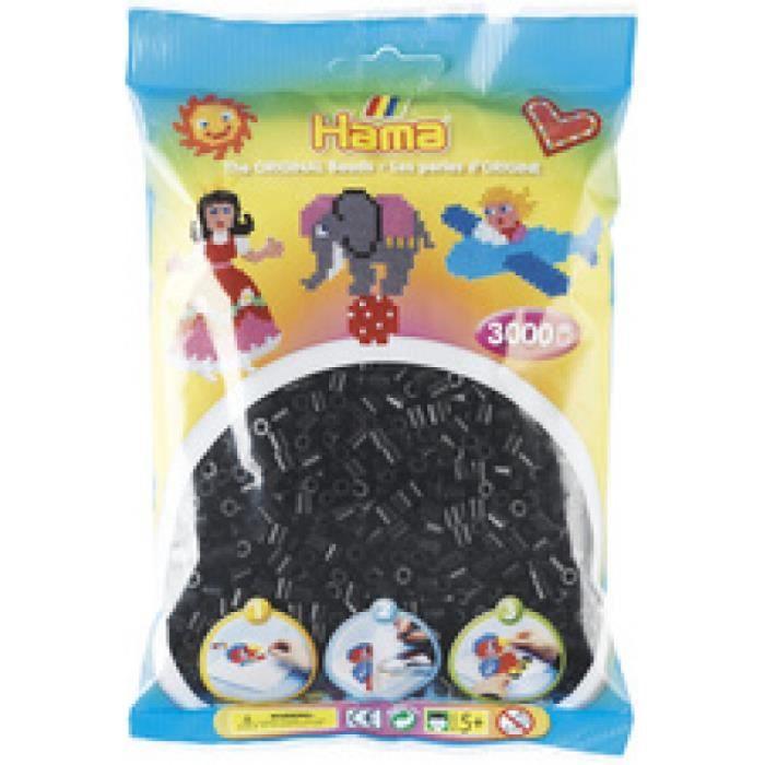 Sachet de perles à repasser - HAMA - 3000 perles midi colorées - Blanc - Pour enfants dès 5 ans