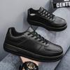 Black Men's Platform Sneakers All-match Breathable Height-enhancing Casual Shoes New Outdoor Fashion Skateboard Shoes Tenis 2025