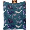 Whale of a Time Throw Blanket Furry christmas decoration Summer Beddings Sofa Blankets