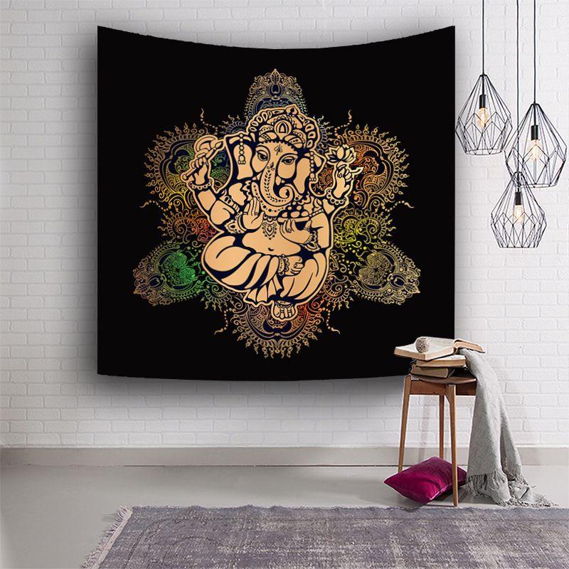 Large Golden Ombre Mandala Wall Tapestry Traditional Indian Hippie Room Decoration Oriental Artist Indian Bedroom Hanging