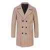 2024 Autumn/Winter Men's Plaid Woolen Coat: Mid-Length, Warm, European Size