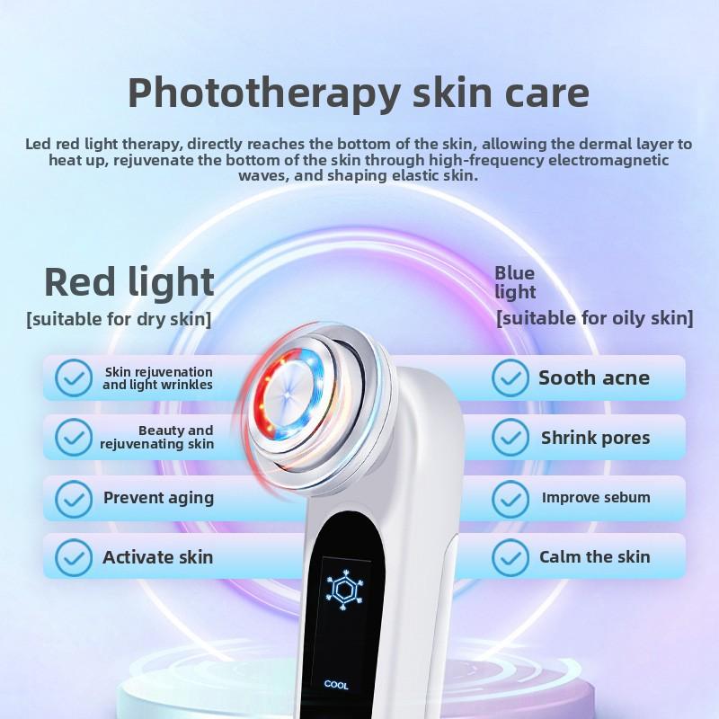 Hot and Cold Introducer Lifting and Firming Beauty Instrument Facial Micro-current Massager Facial Color Light Skin Rejuvenation Instrument