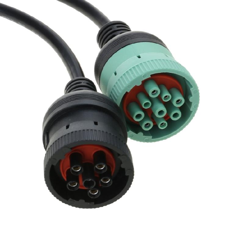 9+6pin to 16Pin Y Cable for Truck Adapter OBD J1939 J1708 J1587 Vehicles Diagnostic Adapter Converter Cable