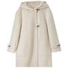 Shangdubila Women's Hooded Merino Wool Double-faced Coat
