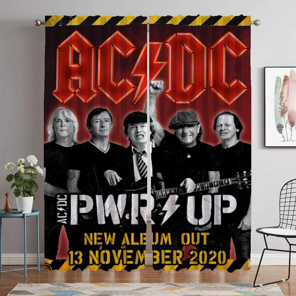

Kitchen Curtains for Camera Rock-ACDC Blackout Curtain for Room 2 Panel Partition Shades Halloween Decoration Living Elegant W50xH70cmx2pcs-CL