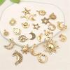 18/48Pcs/Lot  Zinc Alloy Antique Silvery Star Moon Pendant Personality DIY Earrings Pendant for Hand Chain Necklace Mardi Gras Day Ramadan