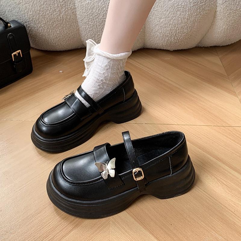 New Vintage Shoes with Thick Heels and Soles for Women