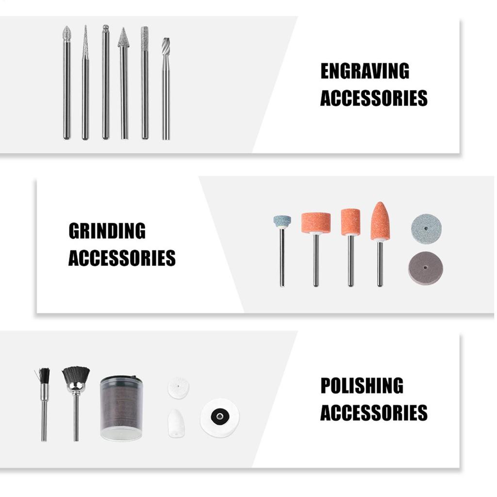 Rotary Tool Attachments 100-Pieces Multi-Purpose High Precision Rotary Tool Polishing Head For Cutting Grinding Sanding