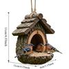 Bird Care Station Resin Hummingbird Feeder Lifelike Weather-Resistant Wildlife Habitat Decorative Natural Look Nesting Box Patio