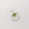 Peridot Gemstone 925 Sterling Silver Handmade Jewelry Designer Round Pendant 1.2" For Her PP-8-10