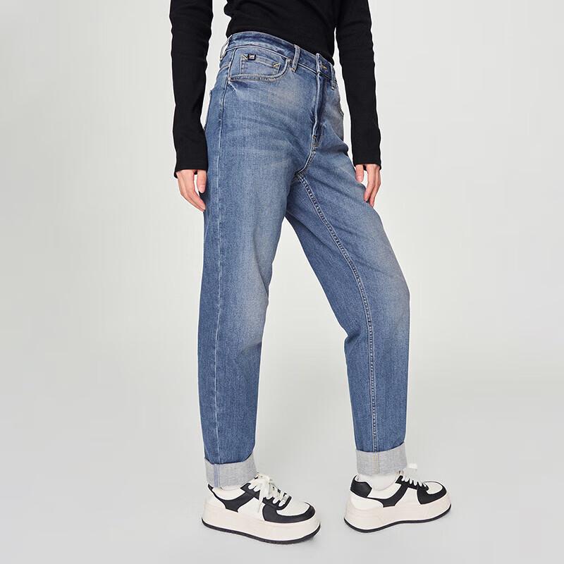 Lee411 Women's High-Waist Straight Leg Brushed Jeans