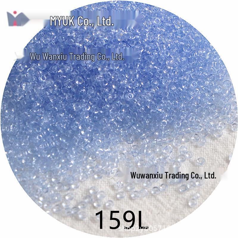 1.5mm Transparent Miyuki Glass Seed Beads for DIY Hairpins, Embroidery, and Bracelet Crafting.