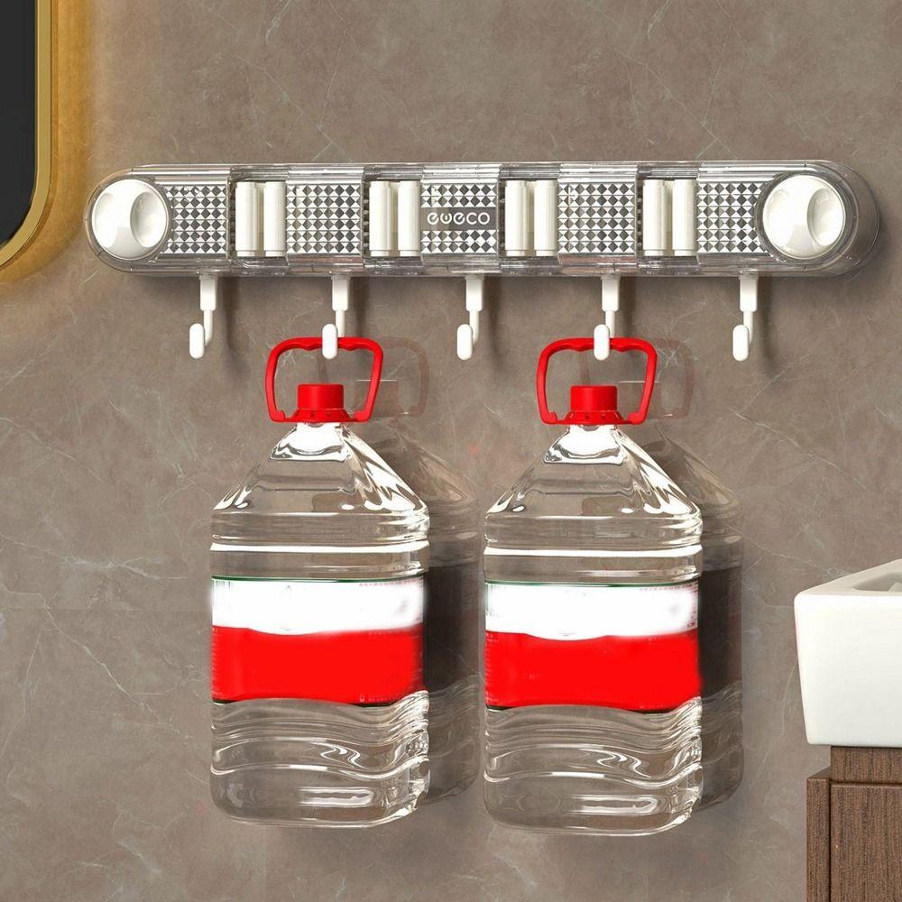 Wall Hanging Mop Clip Rack Plastic Broom Mop Holder Practical Broom Hanger Bathroom