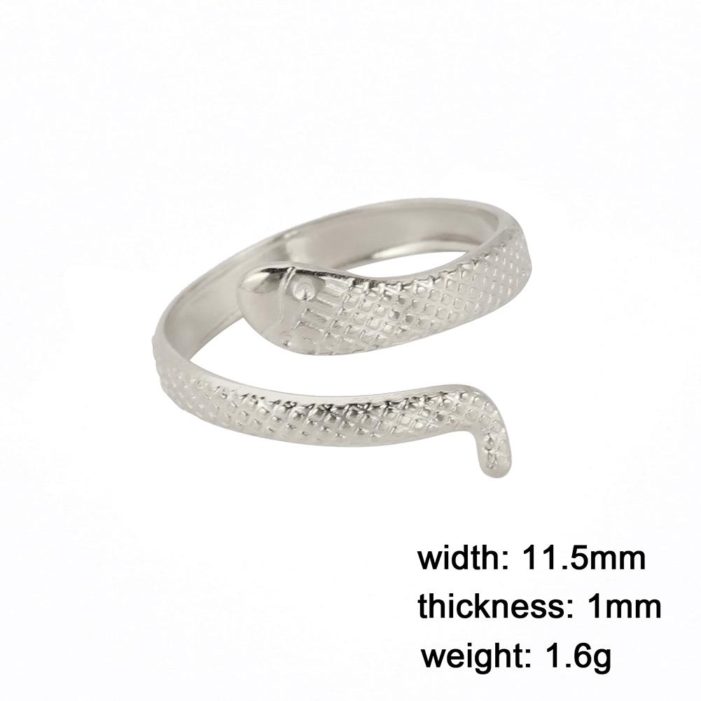 Stainless Steel Snake Rings for Women Men Gold Finger Rings Punk Serpent Animal Party Jewelry Gift