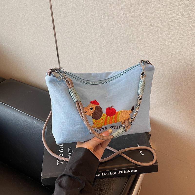 Canvas bag women's large capacity summer versatile messenger bag casual shoulder underarm bag commuter pillow bag