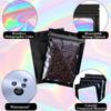 Clear Resealable Holographic Colorful Packaging Bags Foil Pouch Smell Proof Bags Sealing Bag