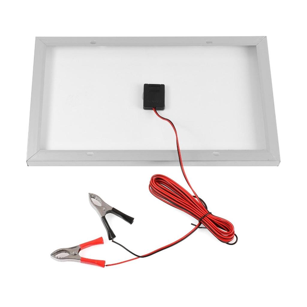 10W Framed Polycrystalline Solar Panel Kit with Controller - 12V/18V