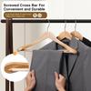4pcs Multifunctional Coat Hangers,Solid Wood Wide Shoulders Suits Organizer Rack for Wardrobe,Wooden Retro Hangers for Clothes